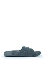 Charcoal Gray Quilted Slide Sandals with Cushioned Footbed - Image 2