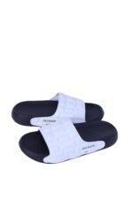 White Quilted Leather Slide Sandals