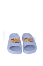 Light Blue Cushioned Slide Sandals - Image 2