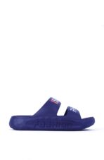 Navy Blue Dual-Strap Cushioned Slide Sandals - Image 2